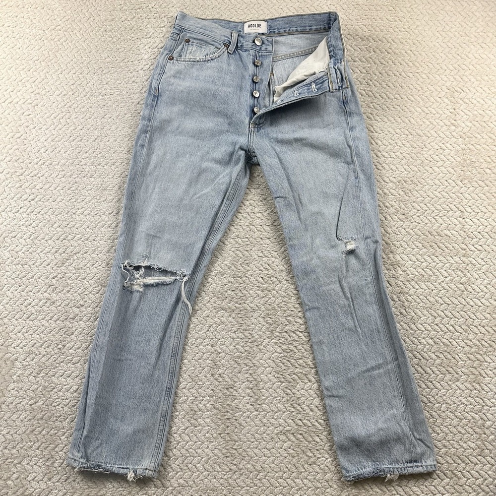 AGOLDE Riley High Rise Jeans Womens 26 Distressed BOHO Preppy modern Cute USA